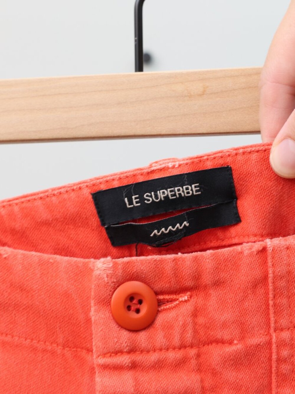 Le Superbe Beach Crawler Cut Off Shorts Orange Size 6 NWT Raw Hem Cotton - Picture 4 of 5